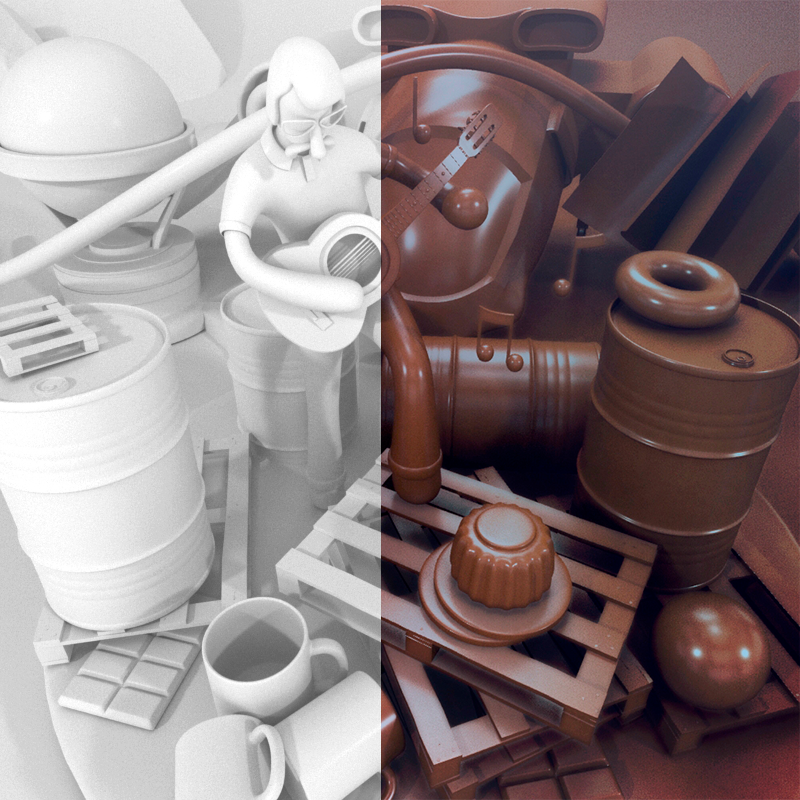 Authorial. Modeling and shader by Julio Dubiella. 3d Max, Corona Render.
